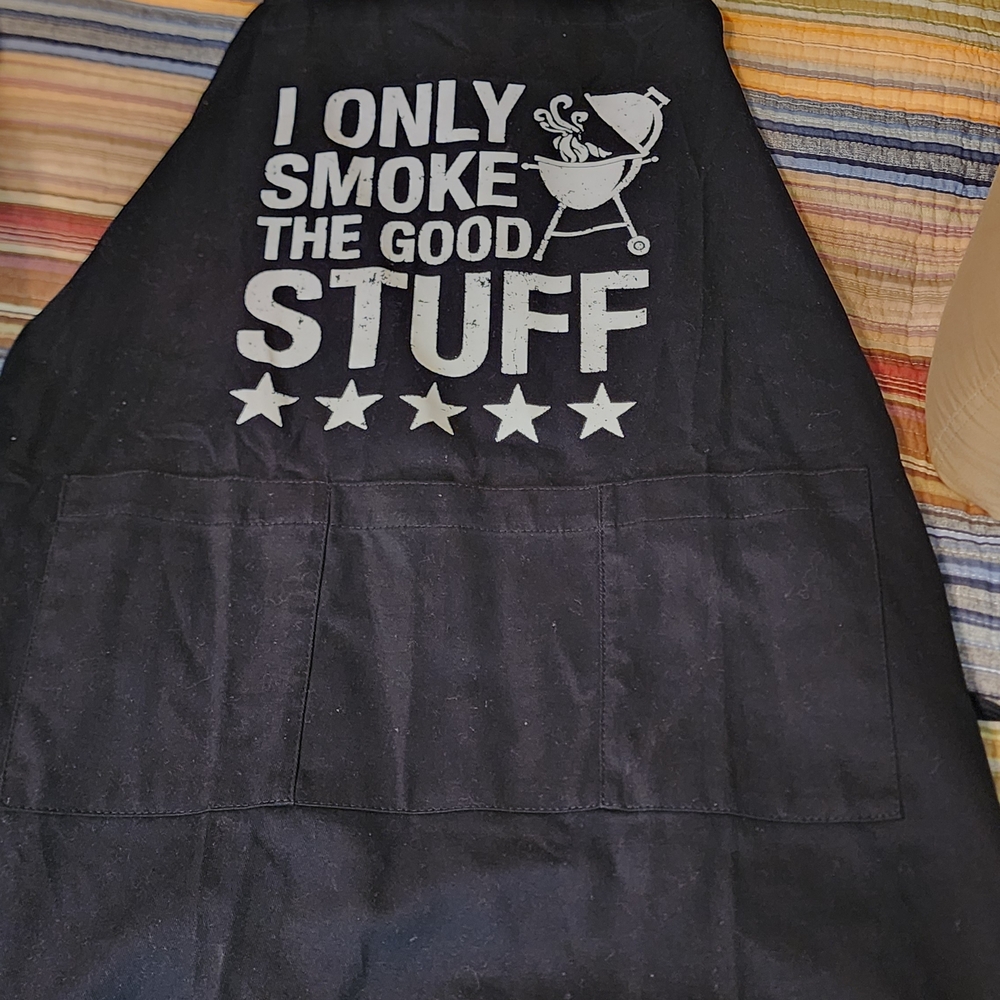 Black BBQ Apron with Fun Slogan